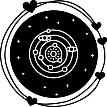 Solar System Streamlined Flat Design Feature vector