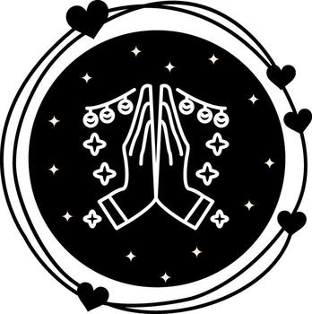 Namaskar Streamlined Digital Design Object vector