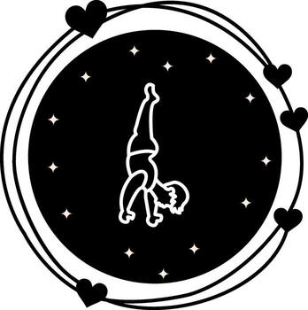 Handstand Dynamic Flat Design Layout vector