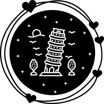 Pisa torre compacto usuario interfaz elemento vector