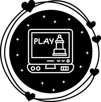 Online Chess Play Minimal User Interface Design vector