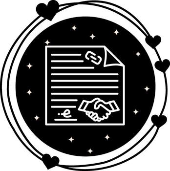 Contract Page Distinctive Graphic Object vector