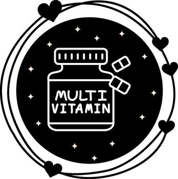 Multivitamin Concise Modern Graphic Object vector