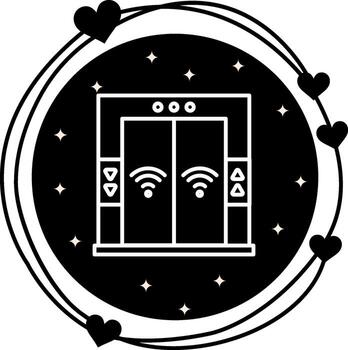 Elevator Stylish Visual Interface Mark vector