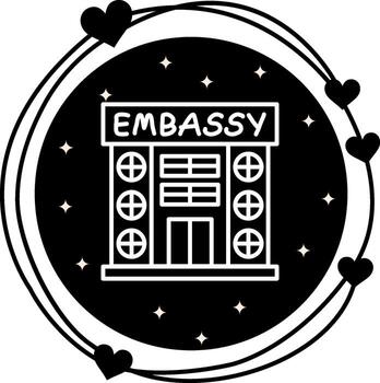 Embassy Structured Digital Graphic Asset vector