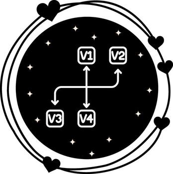 Version Control Dynamic Branding Symbol vector