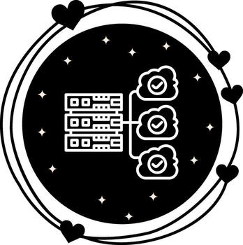 nube base de datos fuerte visual marca formar vector