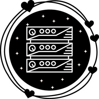 grande datos servidor versátil creativo diseño símbolo vector