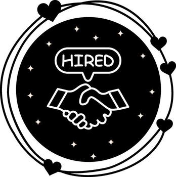 Hired Shake Hand Versatile User Interface Symbol vector