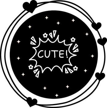Cute Concise Digital Art Object vector