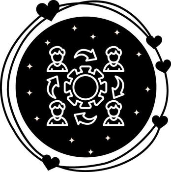 trabajo en equipo funcional usuario interfaz gráfico vector