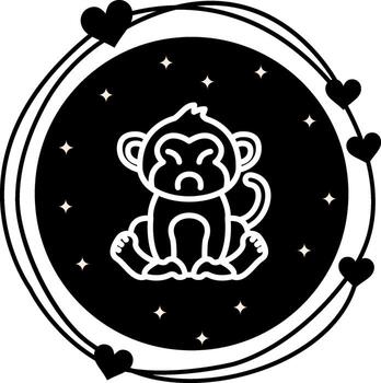 Upset Monkey Custom Digital Art Sketch vector
