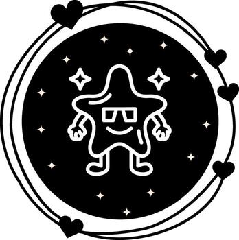 Cool Star Streamlined Digital Design Object vector