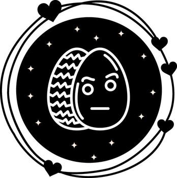 Pascua de Resurrección Cejas huevo elegante visual interfaz marca vector