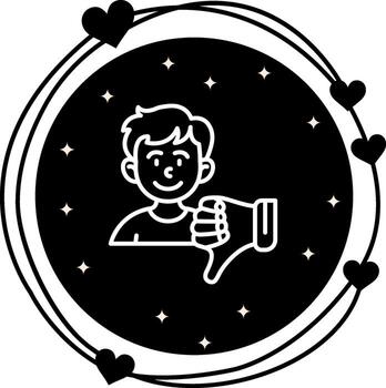 Negative Feedback Unique Web Graphic Element vector