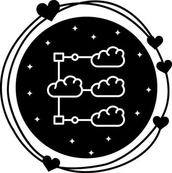 Multi Cloud Structured Graphic Asset vector