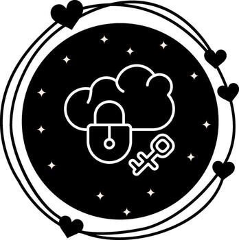 Cloud Key Management Consistent Product Design Symbol vector