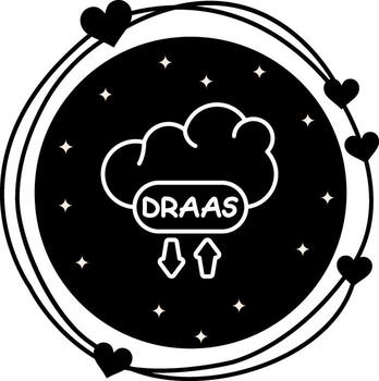 Cloud DRaaS Streamlined Flat Design Feature vector