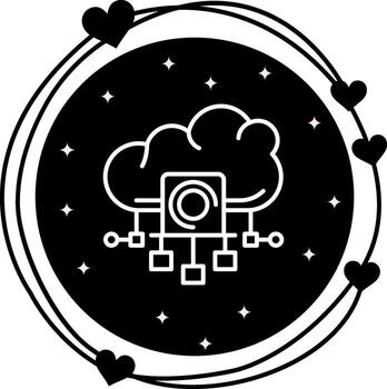 nube informática recursos moderno digital gráfico símbolo vector