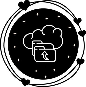 Cloud Data Backup Streamlined Digital Design Object vector