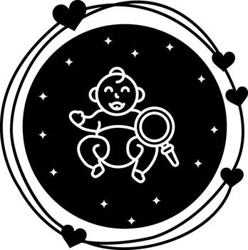 Baby Checkup Streamlined Digital Design Object vector