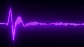 Animated Purple Equalizer Moves Across Dark Background in Real Time video