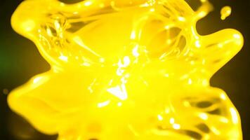 Gold Blobs Morphing Into a Symbol on a Black Background video