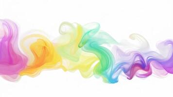 Abstract Watercolor Smoke Effect Featuring Pastel Colors on White Background video