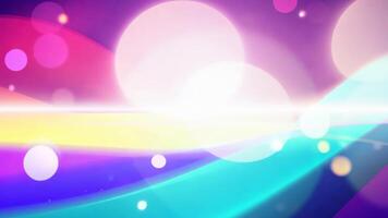 Bright Colorful Light Effects With Bokeh and Smooth Lines Animation Background video