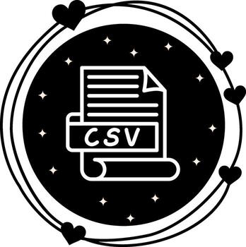CSV Compact Flat Design Graphic vector