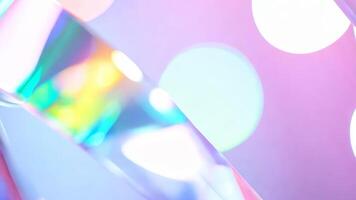 Abstract Iridescent Shapes With Soft Glowing Bokeh on Pastel Background video