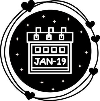 Nineteenth January Versatile UI Design Element vector