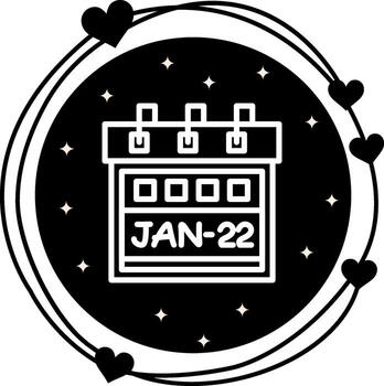 Twenty Second January Consistent Product Design Asset vector