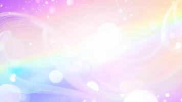 pastell regnbåge bakgrund med bokeh effekt och strömmande rader video