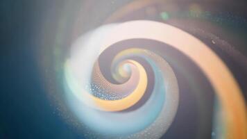 astratto spirale con morbido colori e scintillante particelle video
