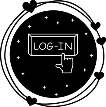 Log In Finger Tap Button Optimized Mobile App Layout vector