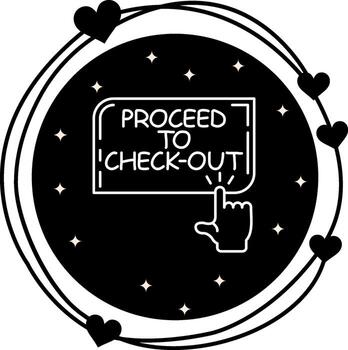 Continuar a revisa dedo grifo botón negrita mínimo diseño símbolo vector