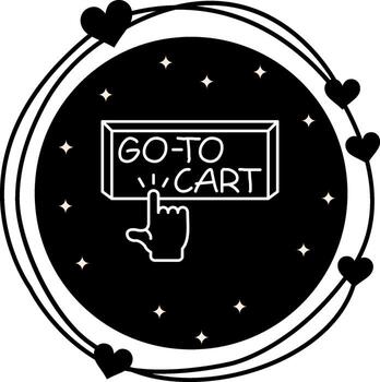 Vamos a carro dedo grifo botón avanzado ui gráfico característica vector