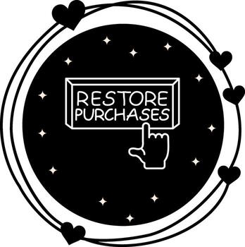 Restore Purchases Finger Tap Button Interactive Mobile App Symbol vector