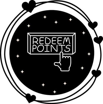 Redeem Points Finger Tap Button Balanced User Interface Asset vector