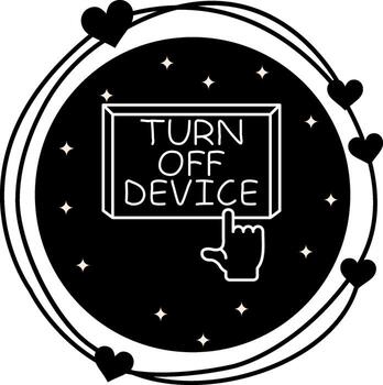 giro apagado dispositivo dedo grifo botón claro mínimo diseño formar vector