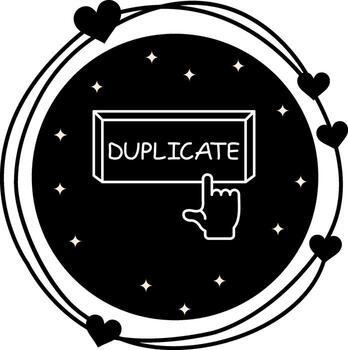 duplicar dedo grifo botón distintivo creativo diseño formar vector