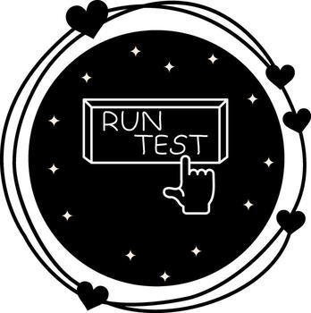 correr prueba dedo grifo botón elegante móvil aplicación diseño vector