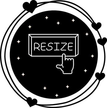 redimensionar dedo grifo botón único web gráfico elemento vector