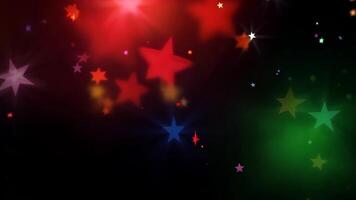 Stars Floating on Black Background, Abstract Space Animation video