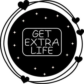 Get Extra Life Slim Button Fluid Abstract Design vector