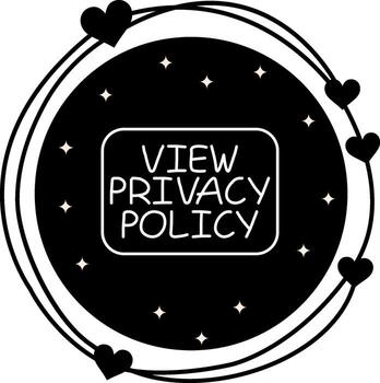 View Privacy Policy Slim Button Interactive Mobile App Symbol vector