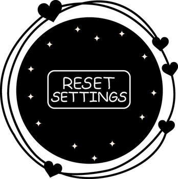 Reset Settings Slim Button Custom User Interface Design vector