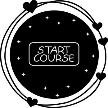 Start Course Slim Button Sharp User Experience Element vector