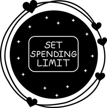 conjunto gasto límite Delgado botón agudo digital Arte símbolo vector